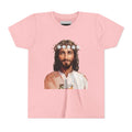 Youth Tee — Retro Jesus Portrait with 'Be Still and Know That I Am God' Inspirational Graphic