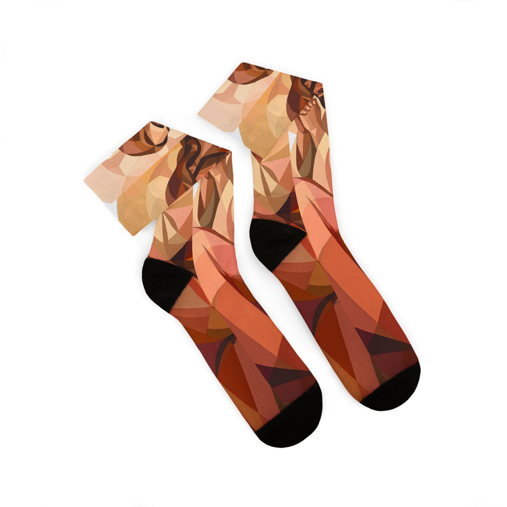 Praying Jesus Sublimation Socks — Christian Faith Crew Socks