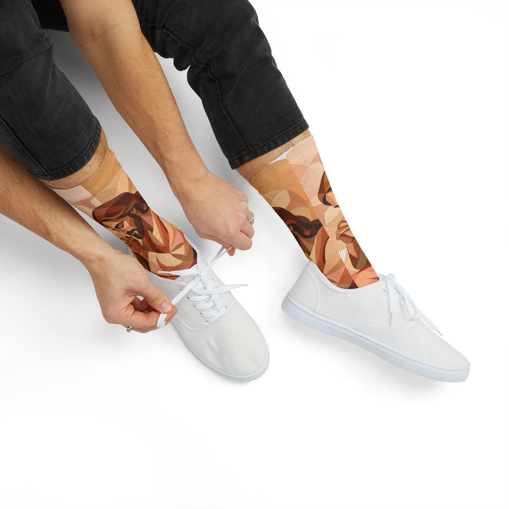 Praying Jesus Sublimation Socks — Christian Faith Crew Socks