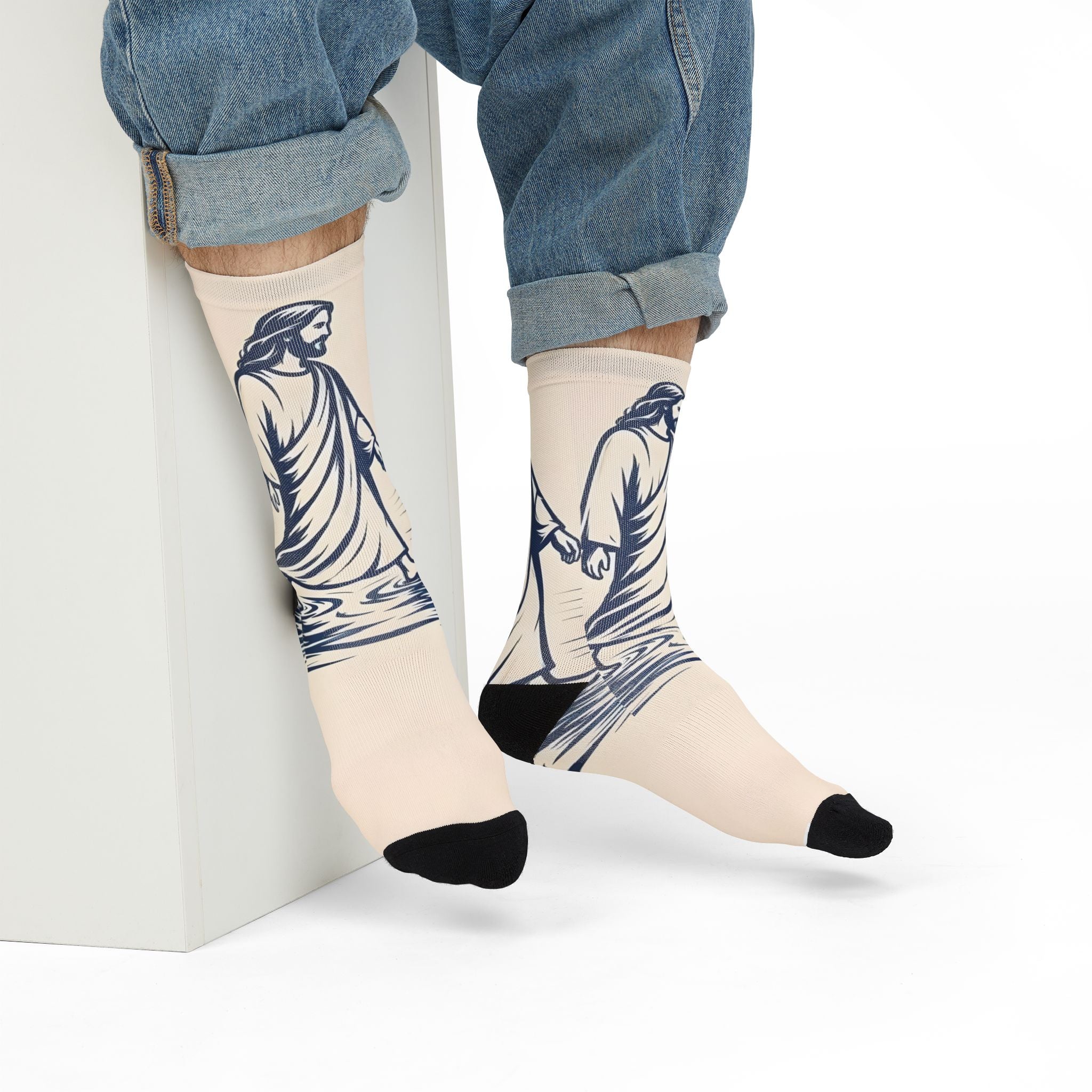 Jesus Christ 'Walk By' Inspirational Crew Socks