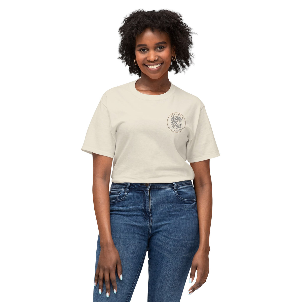 Yeshua’s Faith Supply T‑Shirt — Minimal Jesus Line Art Tee