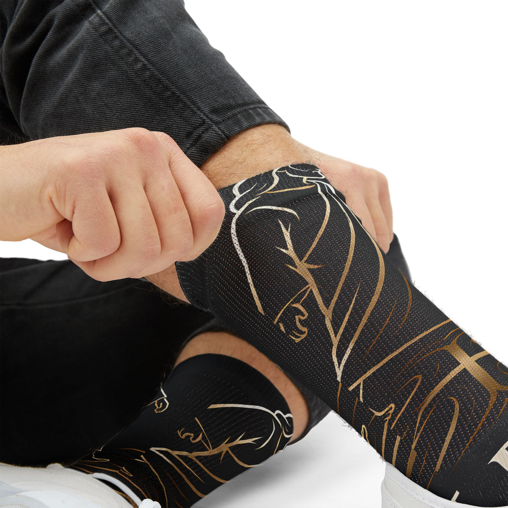 Faithful Jesus Sublimation Crew Socks — "Jesus Christ" Christian Scripture Socks