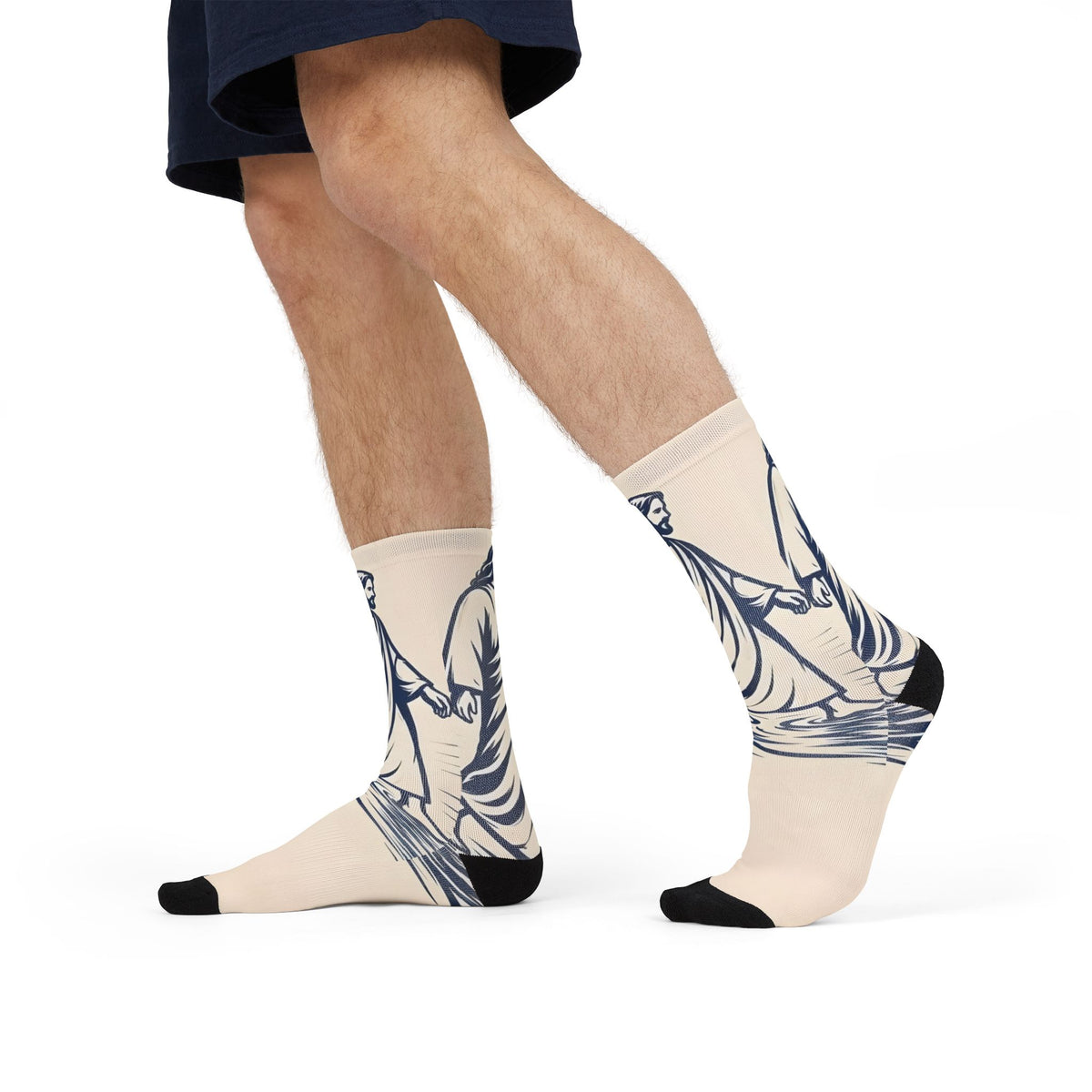 Jesus Christ 'Walk By' Inspirational Crew Socks