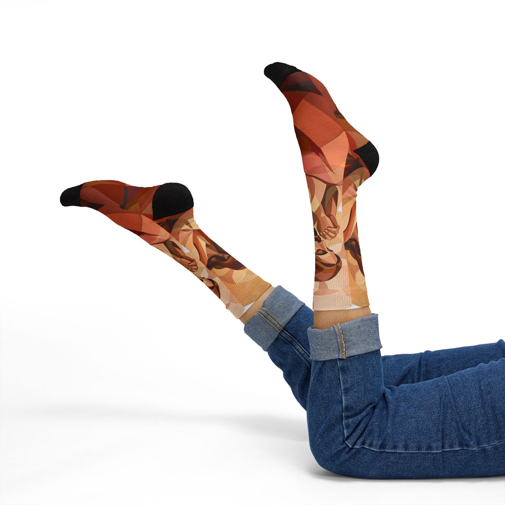 Praying Jesus Sublimation Socks — Christian Faith Crew Socks