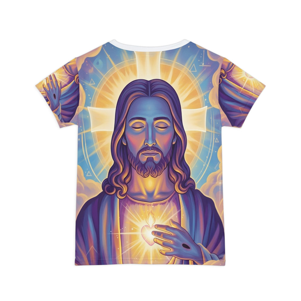 Sacred Heart Jesus Christ Women's Tee — All‑Over Print Spiritual Shirt