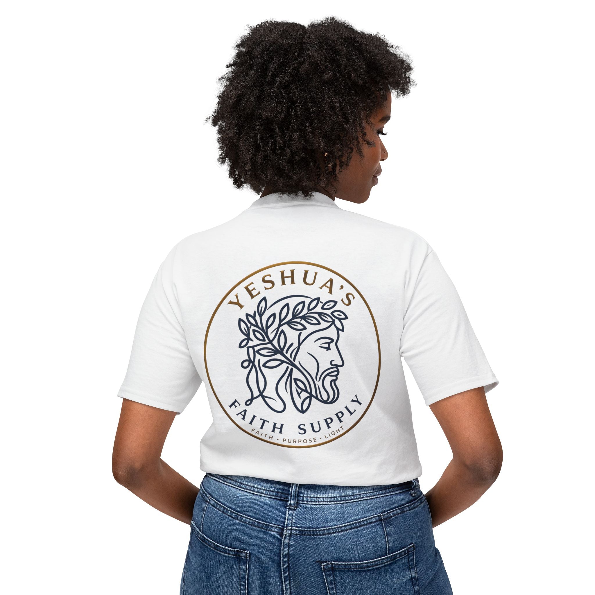 Yeshua’s Faith Supply T‑Shirt — Minimal Jesus Line Art Tee