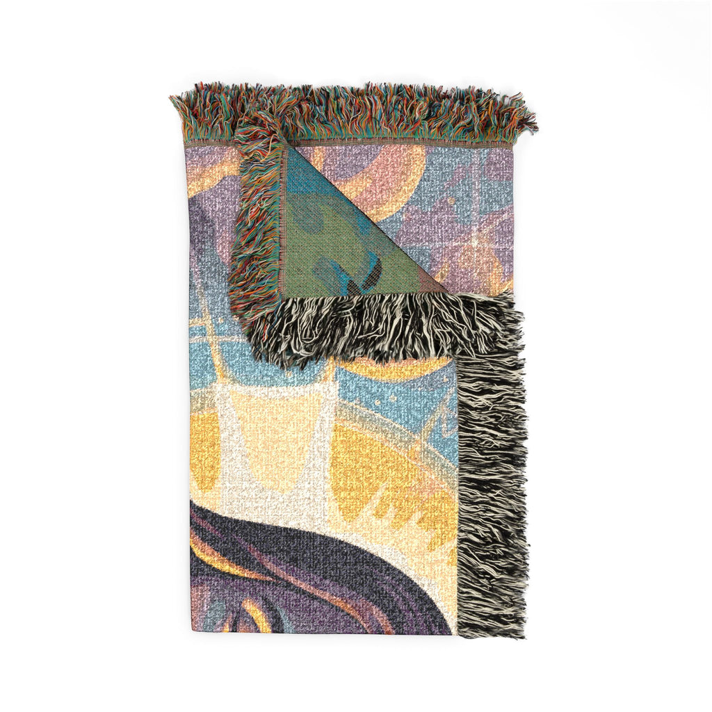 Jesus Portrait Woven Blanket — Spiritual Christian Throw for Home, Prayer & Gift