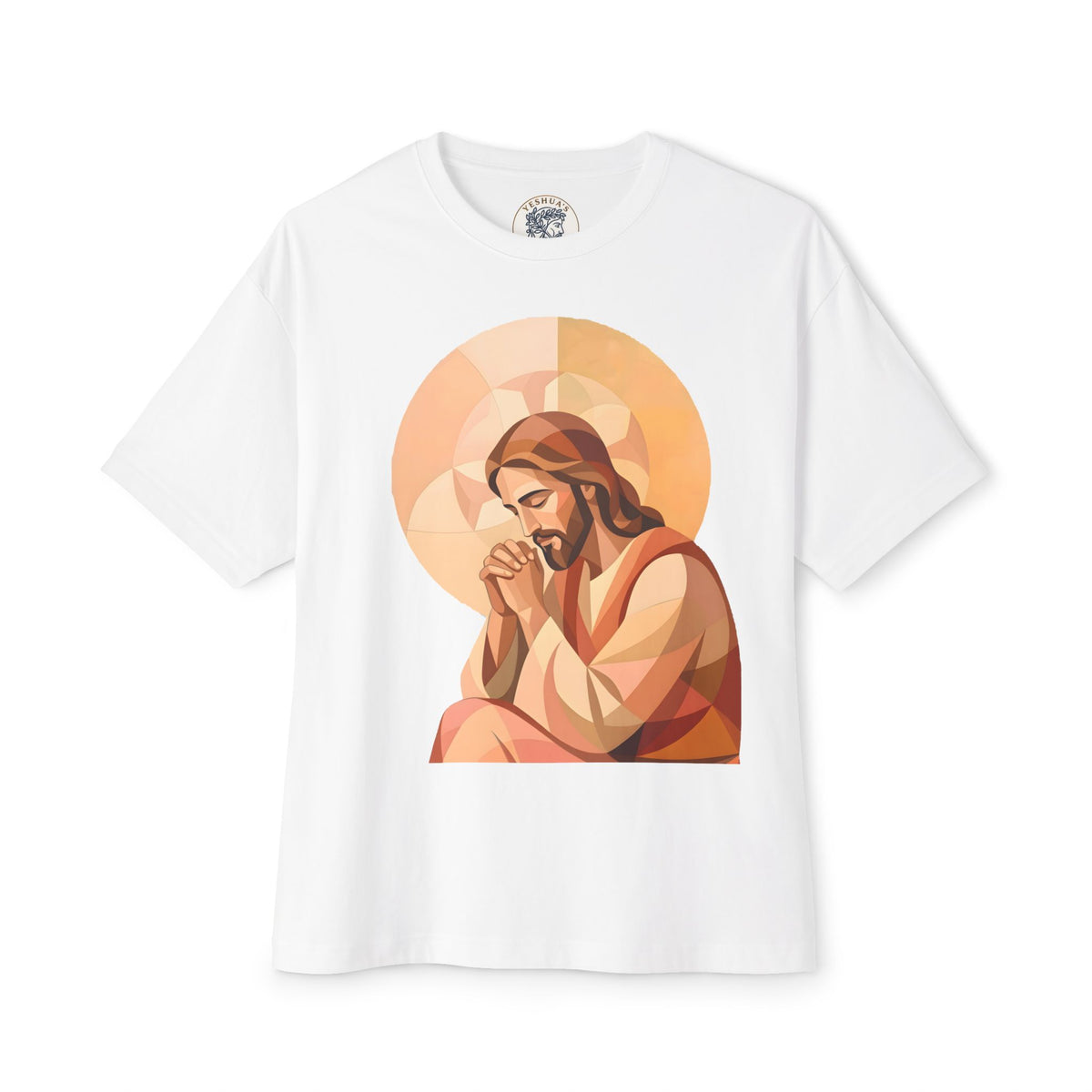 Jesus Praying Graphic Tee — Christian Faith Shirt