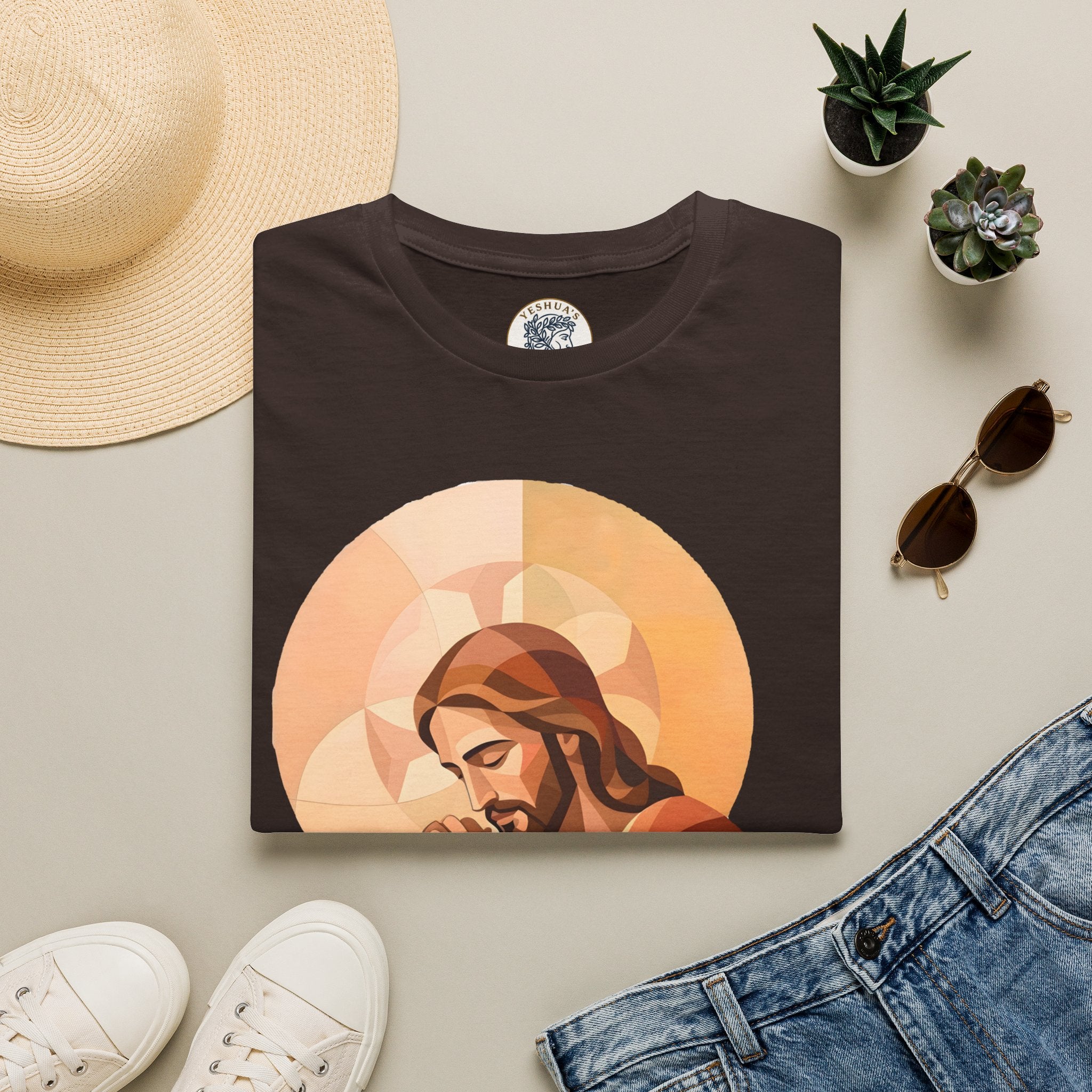 Praying Jesus T‑Shirt — Christian Faith Graphic Tee