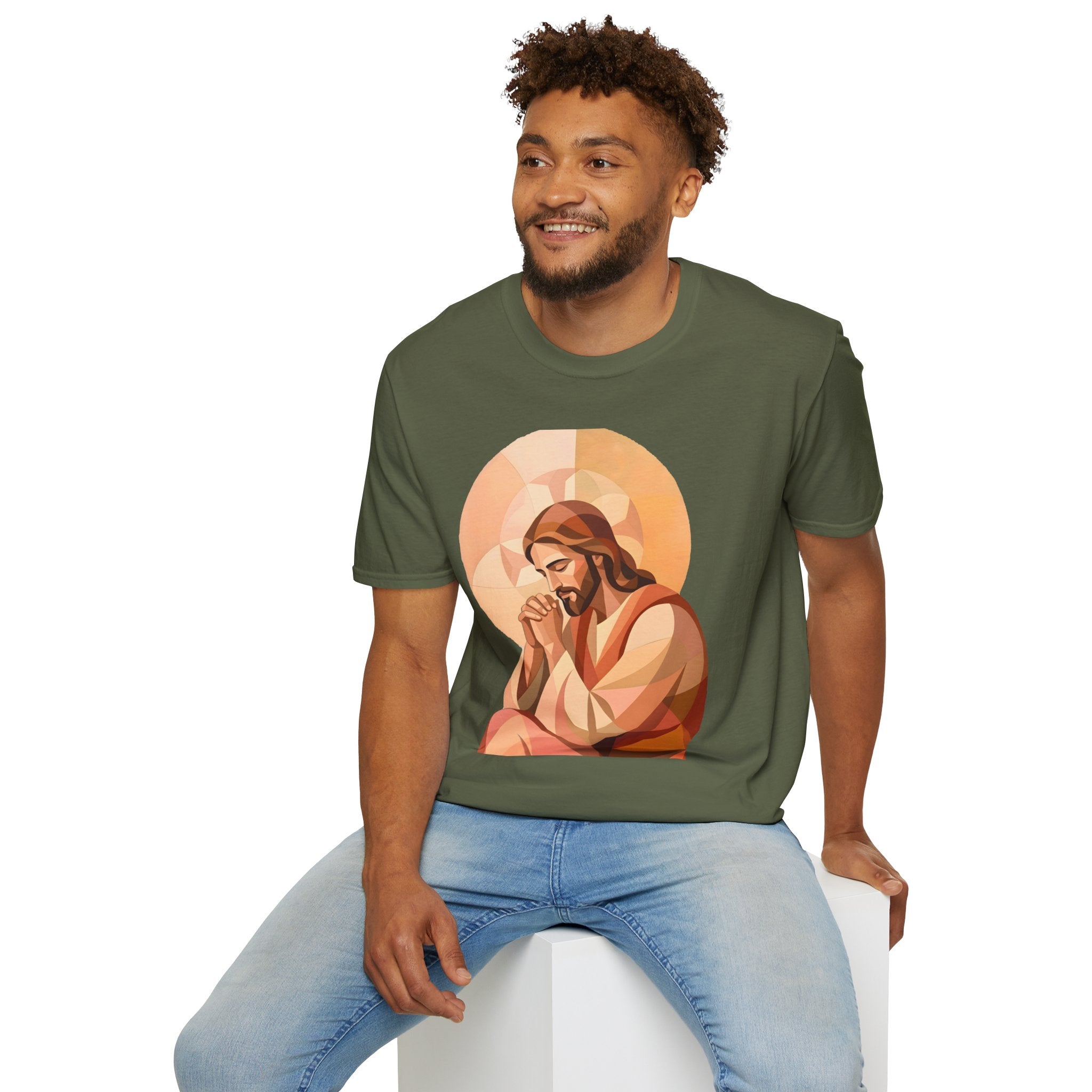 Praying Jesus T‑Shirt — Christian Faith Graphic Tee