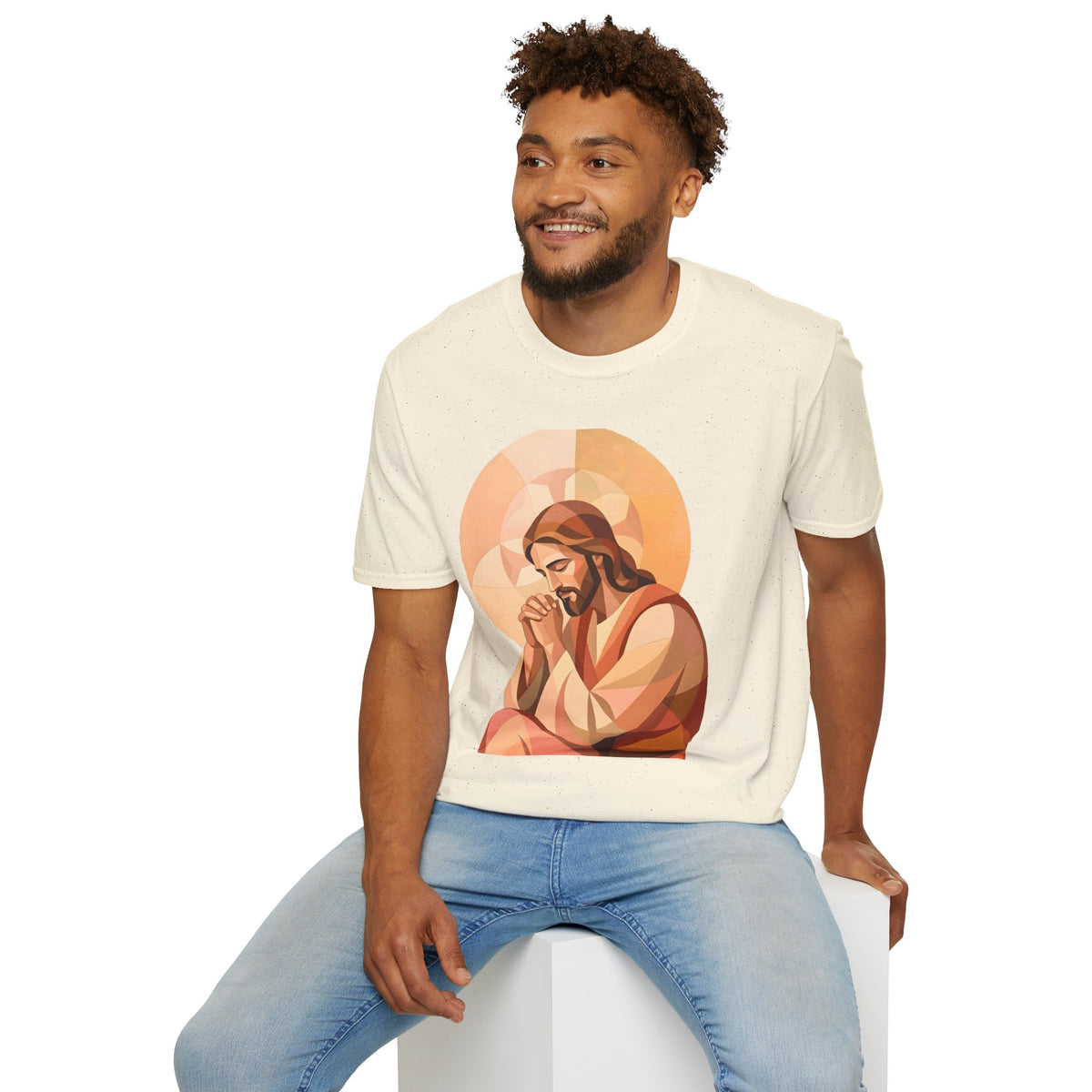 Praying Jesus T‑Shirt — Christian Faith Graphic Tee
