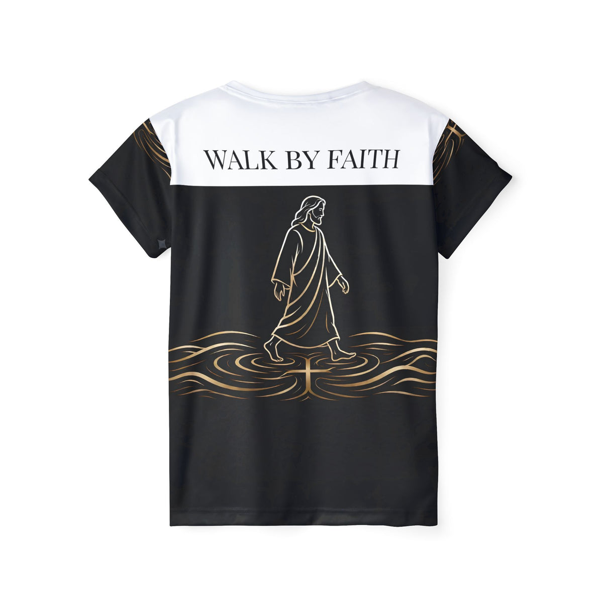 Faith Walk Women's Sports Jersey — "WALK BY FAITH" Jesus Christ Graphic