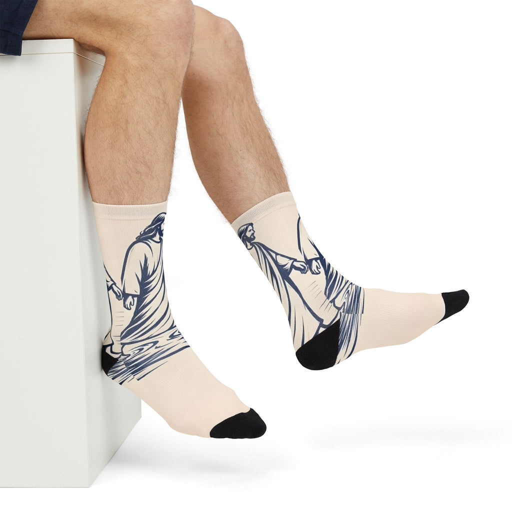 Jesus Christ 'Walk By' Inspirational Crew Socks