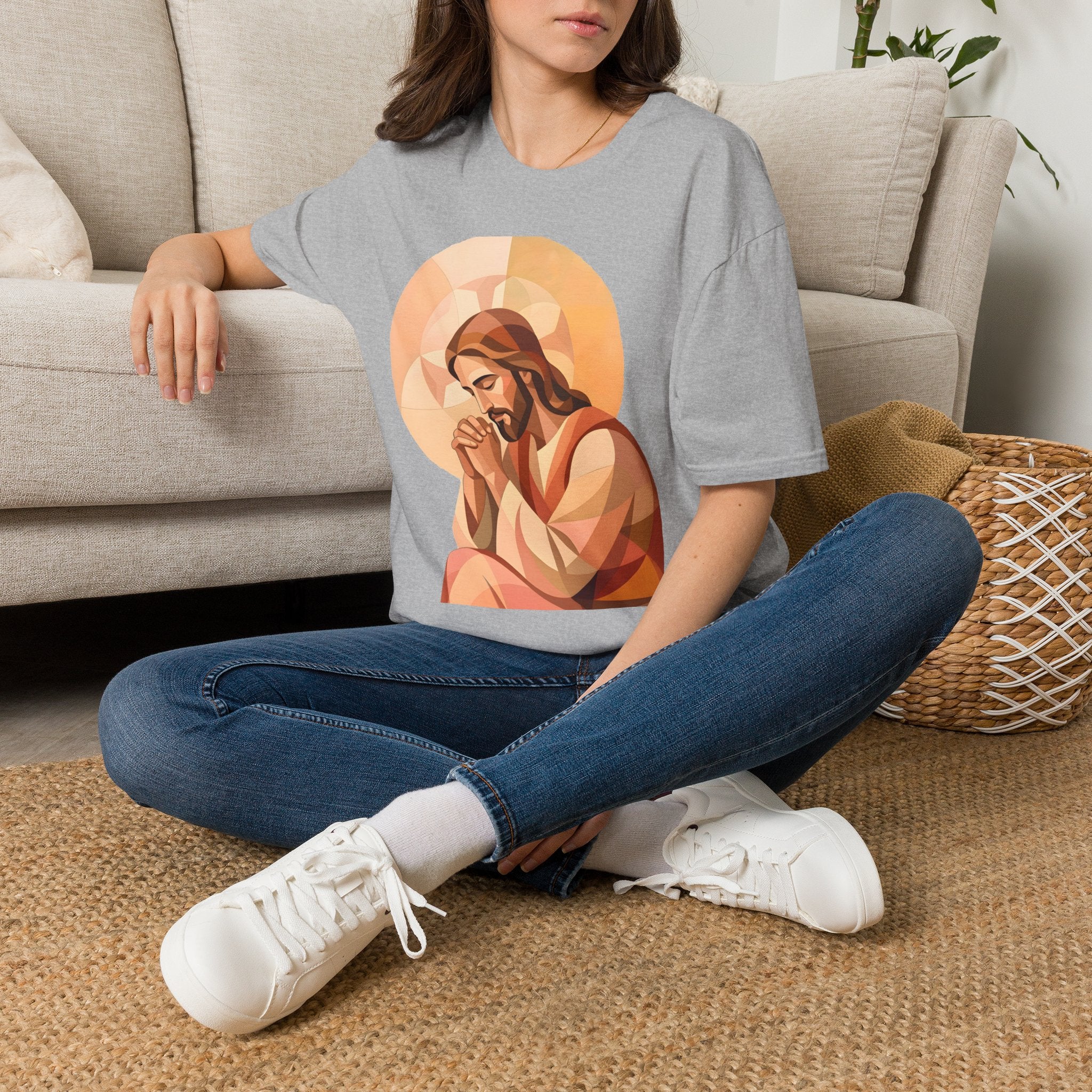 Praying Jesus T‑Shirt — Christian Faith Graphic Tee