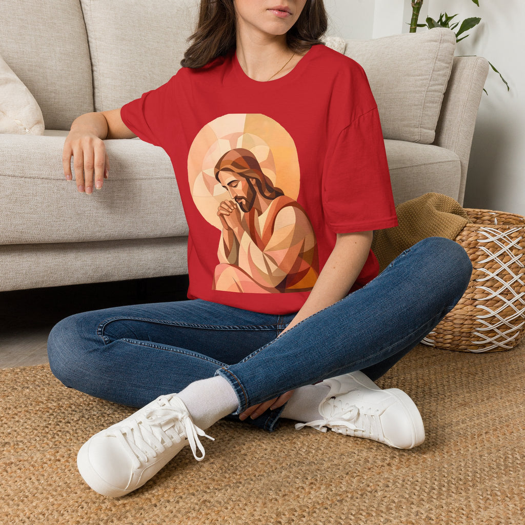 Praying Jesus T‑Shirt — Christian Faith Graphic Tee