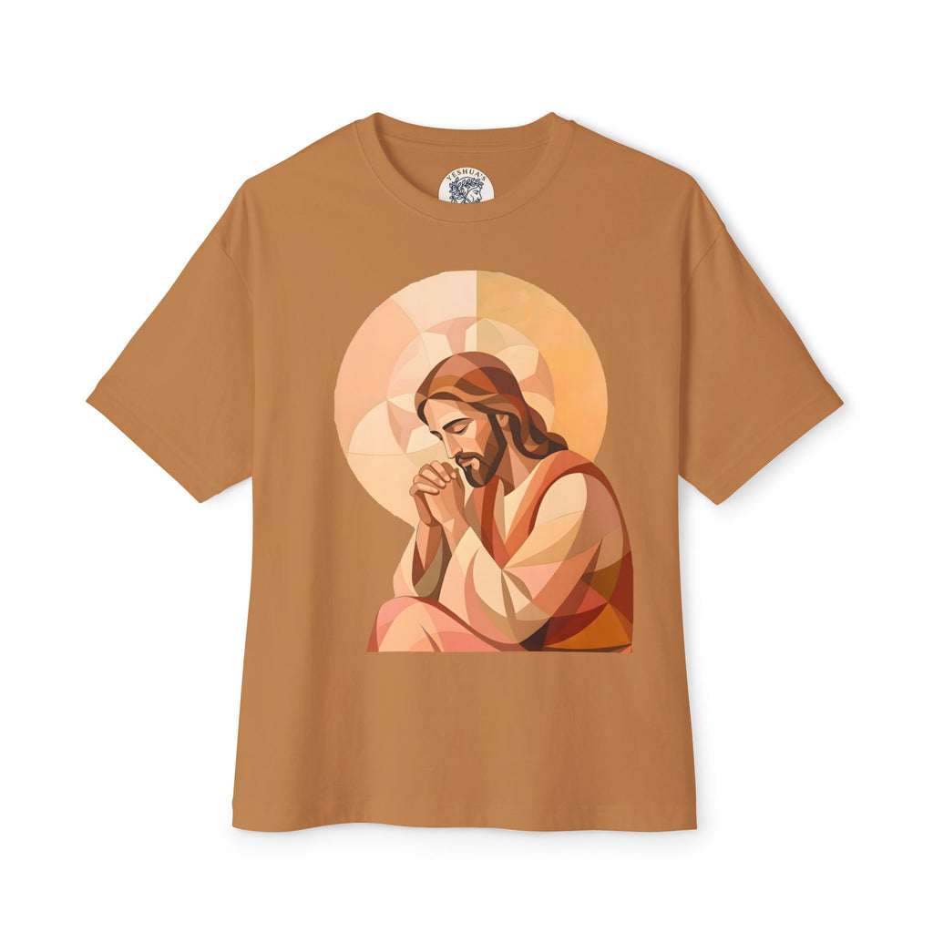 Jesus Praying Graphic Tee — Christian Faith Shirt