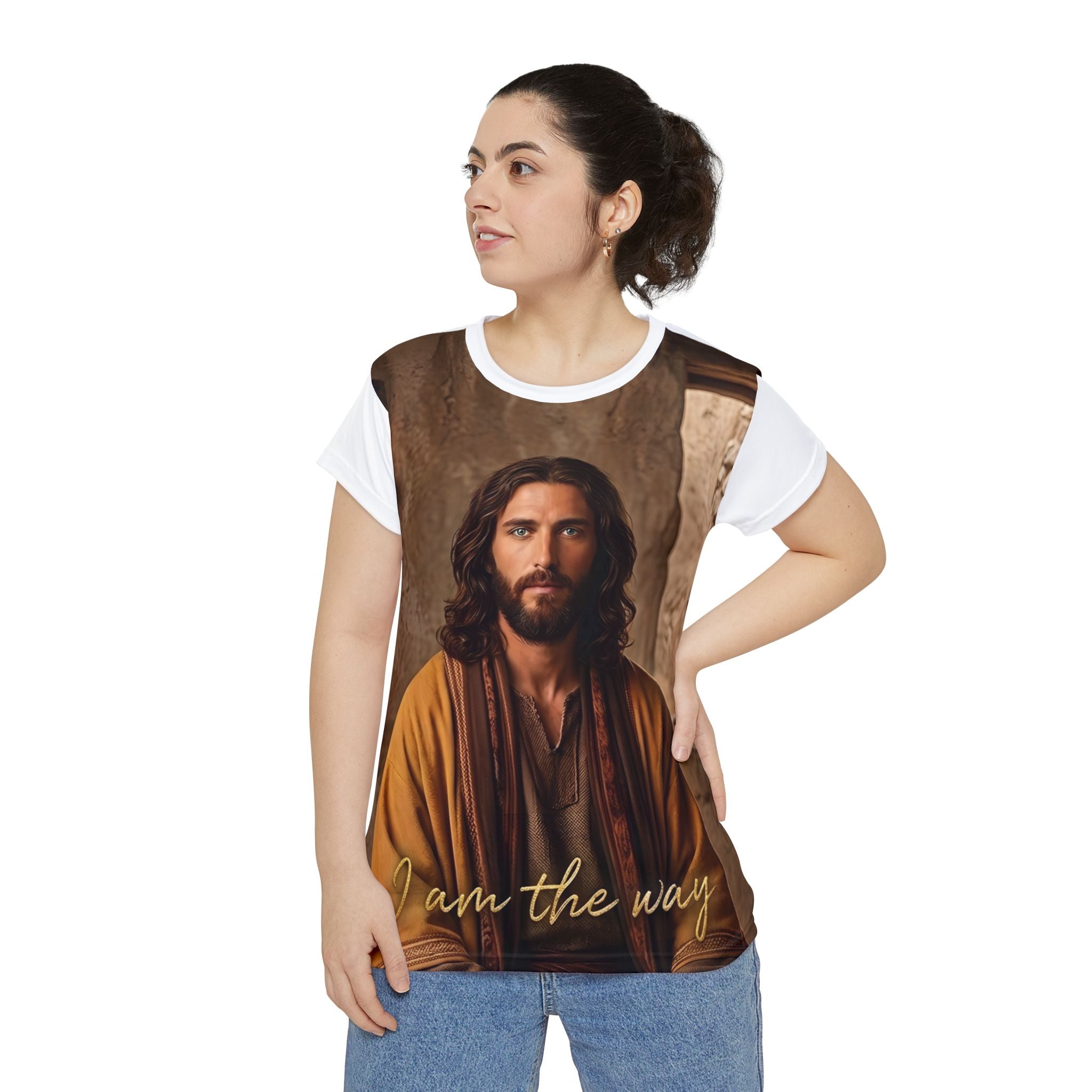 Jesus 'I Am The Way' Women's Short Sleeve Shirt - Faith Graphic Tee