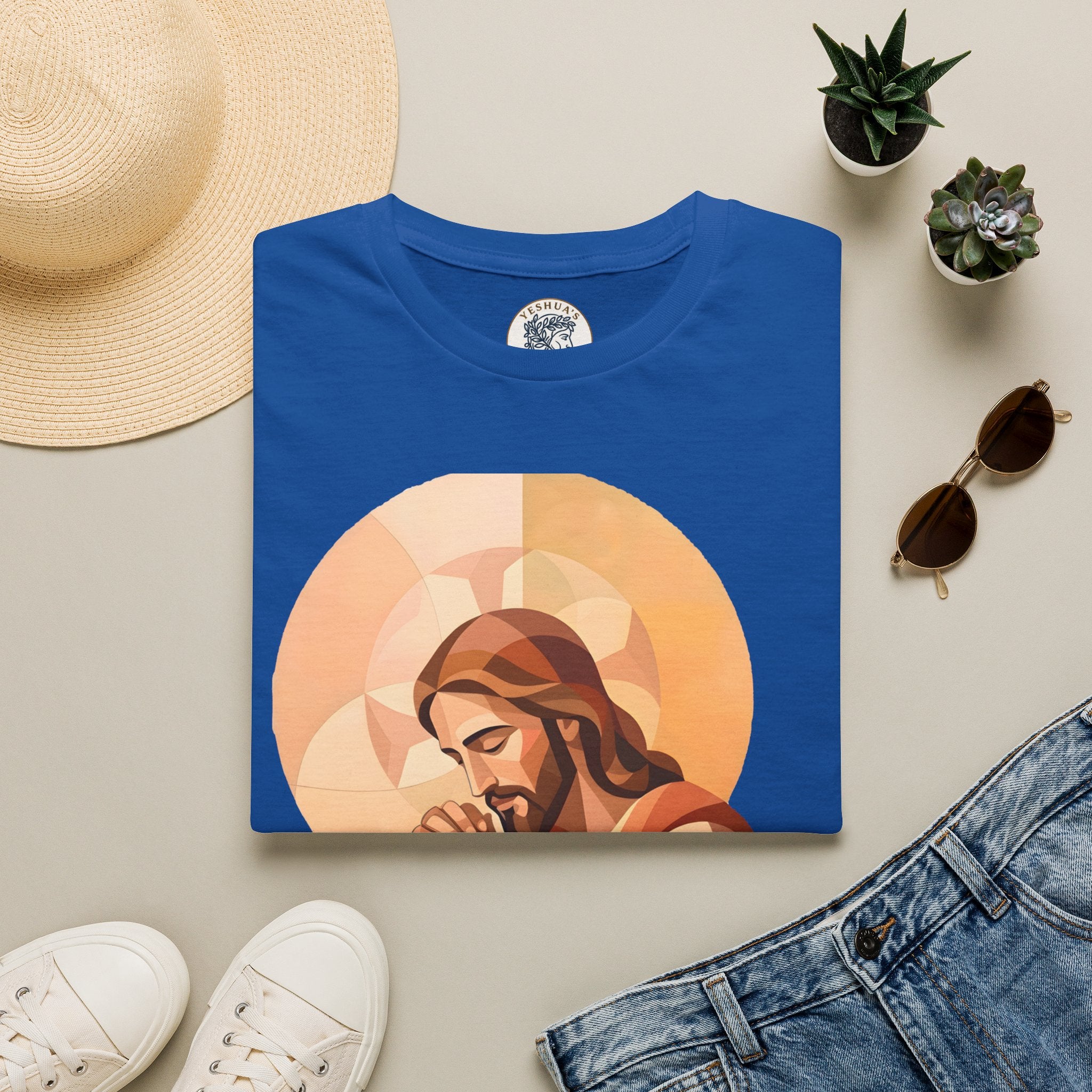 Praying Jesus T‑Shirt — Christian Faith Graphic Tee