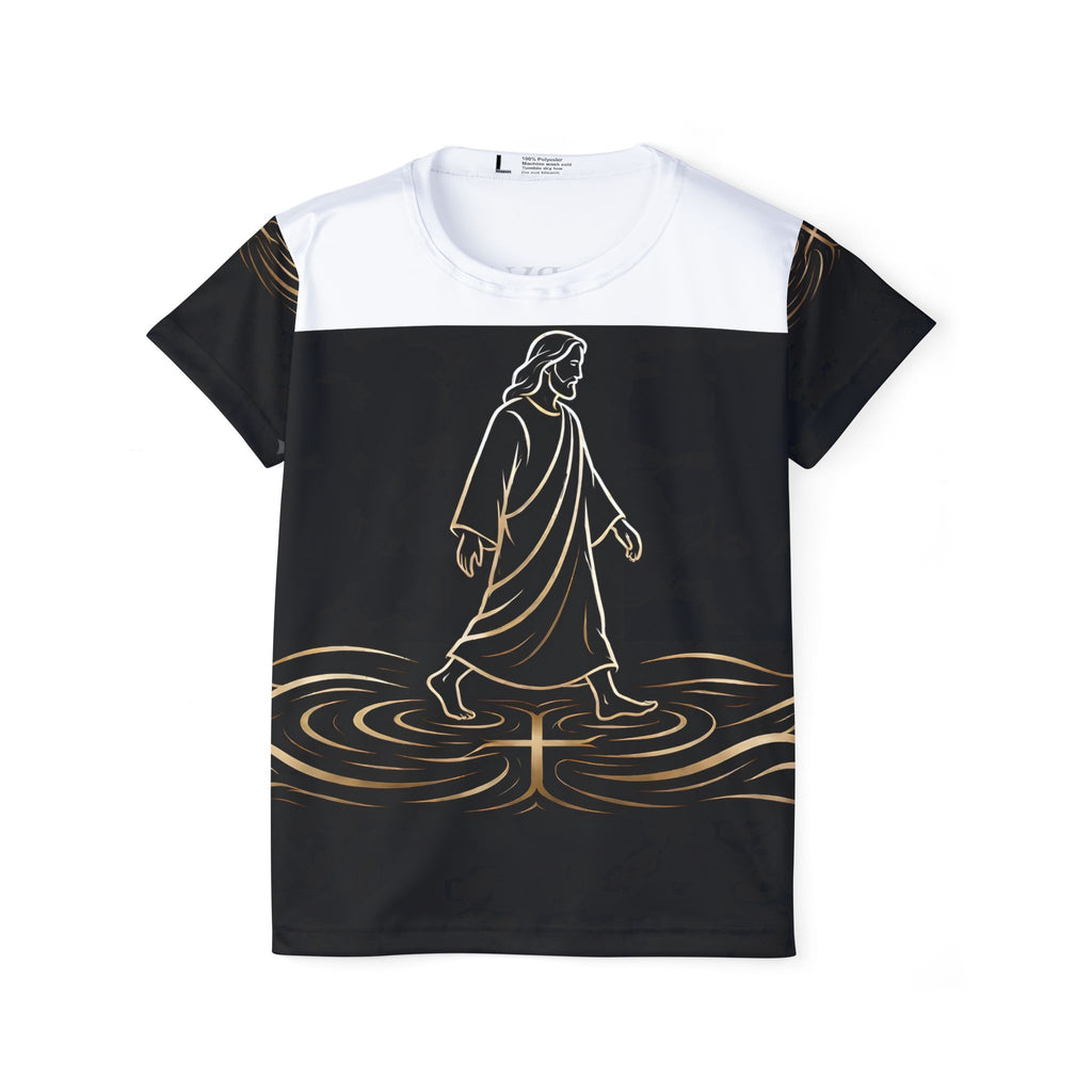 Faith Walk Women's Sports Jersey — "WALK BY FAITH" Jesus Christ Graphic