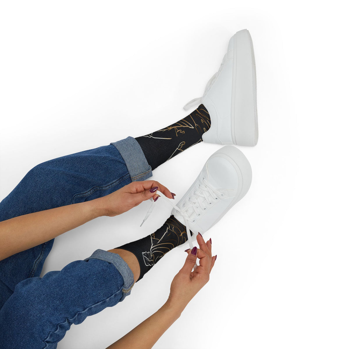 Faithful Jesus Sublimation Crew Socks — "Jesus Christ" Christian Scripture Socks