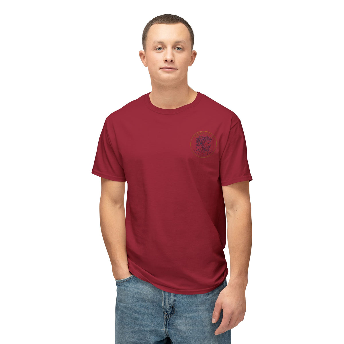 Yeshua’s Faith Supply T‑Shirt — Minimal Jesus Line Art Tee