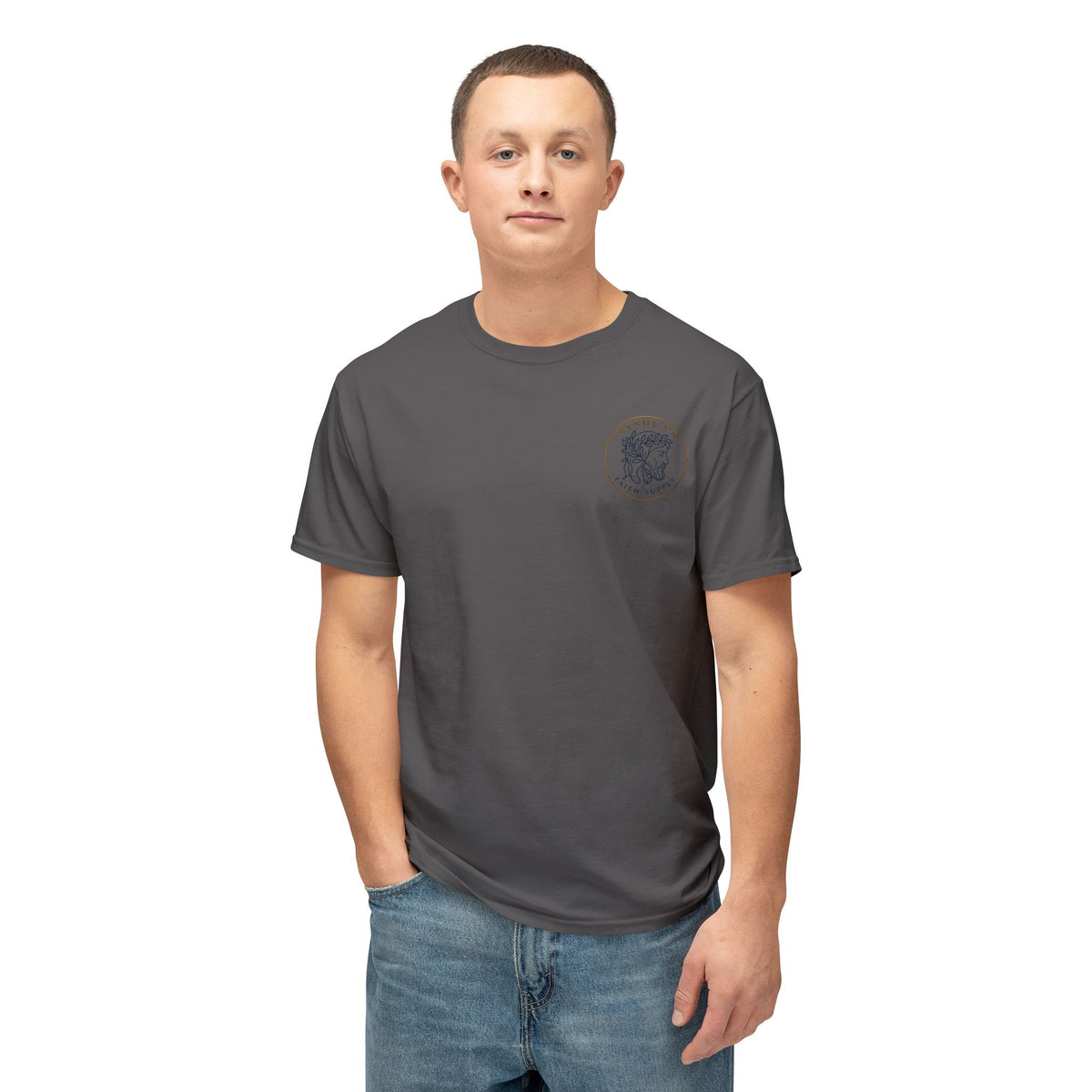 Yeshua’s Faith Supply T‑Shirt — Minimal Jesus Line Art Tee